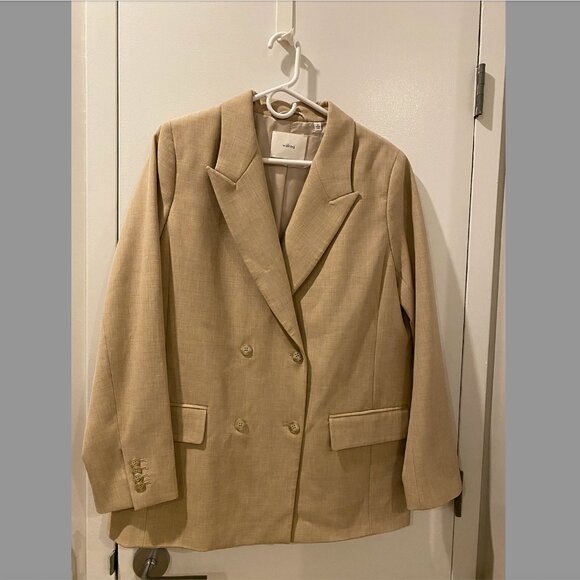 Aritzia Wilfred destiny blazer Heather oat beige Size 12 | New | Never worn - Picture 3 of 14